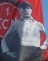 Heinrich Stuhlfauth at the banner. EasyCredit-stadion.png