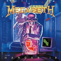Обложка сингла «Hangar 18» (Megadeth, 1990)
