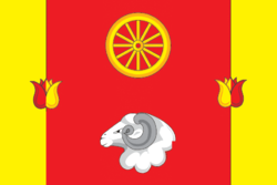 Flag of Remontnensky rayon (Rostov oblast).png