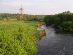 Вид с железной дороги рязанского направления между платформами Томилино и Красково