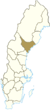 Расположение провинции Онгерманланд в Швеции