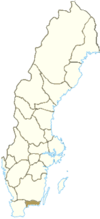 Расположение провинции Блекинге в Швеции