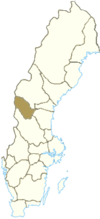 Расположение провинции Херьедален в Швеции