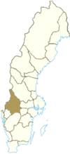 Расположение провинции Вермланд в Швеции