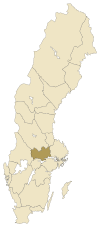 Расположение провинции Вестманланд в Швеции