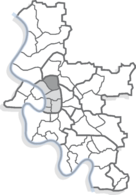 Положение Дерендорфа на карте Дюссельдорфа