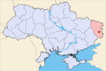Луга́нск на карте области