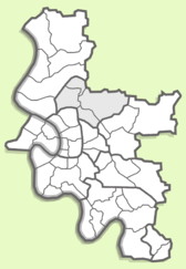 Местоположение округа 06 на карте Дюссельдорфа
