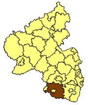 Юго-западный Пфальц (район) на карте