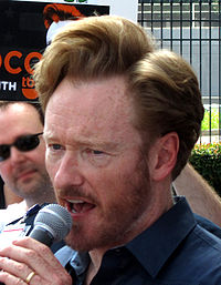 Conan O'Brien speaking at TBS rally crop.jpg