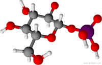 Глюкозо-1-фосфат: вид молекулы