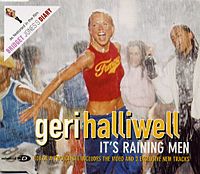 Обложка сингла «It’s Raining Men» (Джери Холлиуэлл, 2001)