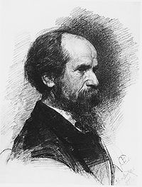 Портрет Павла Чистякова, художник Валентин Серов 1881