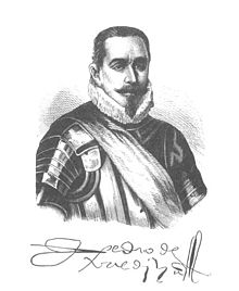 Portrait of Pedro de Valdivia with his Signature.jpg