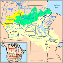 бассейны рек степных провинций Канады