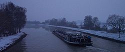 Dortmund Ems Kanal im Winter bei Lüdinghausen Kanalhafen.jpg