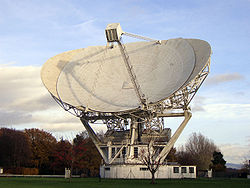 Вид на радиотелескоп