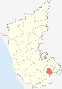 Городской округ Бангалор на карте