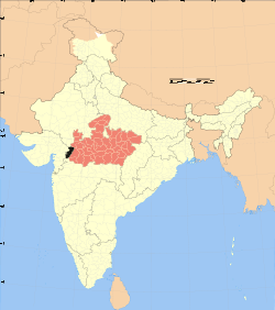 Джхабуа на карте