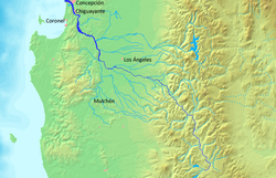 Карта реки Биобио