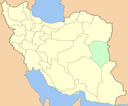 Карта Ирана с подсвеченной провинцией Южный Хорасан