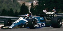 Рауль Бойзель за рулём Ligier JS21 на Гран-при Бельгии 1983 года