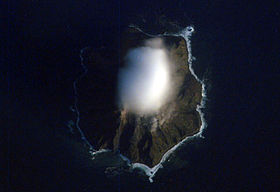 Остров Чиринкотан. Снимок из космоса.