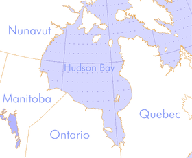 Карта региона Гудзонова залива.
