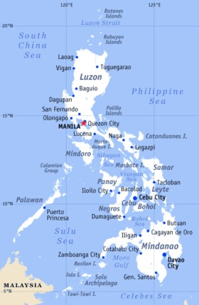Карта Филиппинского архипелага.