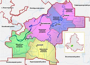 Багаевский муниципальный район, карта