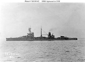 HMS Agincourt около 1918 года