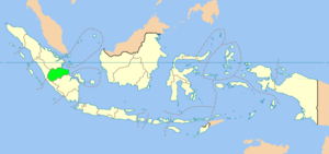 Map showing Jambi province in Indonesia