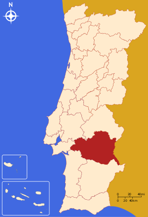 Субрегион Алентежу-Сентрал на карте
