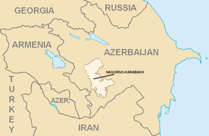 Нагорно-Карабахская автономная область на карте