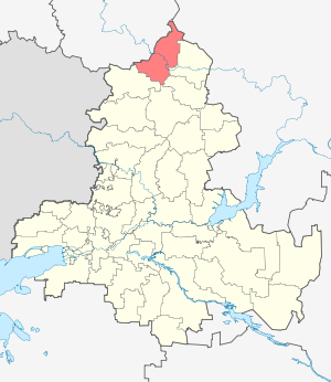 Верхнедонской муниципальный район на карте