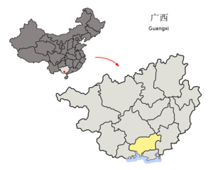 Циньчжоу на карте
