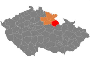 Район Рихнов-над-Кнежноу на карте