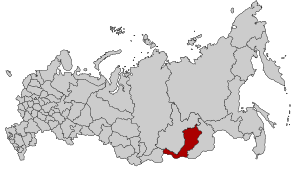 Республика Бурятия на карте России