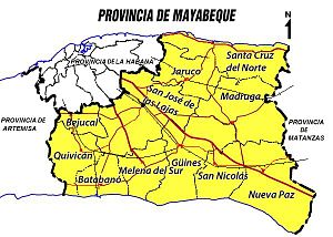 Маябеке, карта