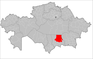 Мойынкумский район на карте