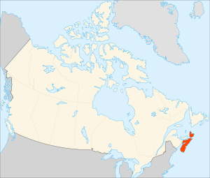 Новая Шотландия на карте Канады