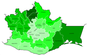Оахака, карта