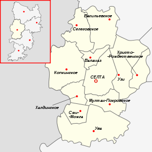 Селтинский уезд, карта