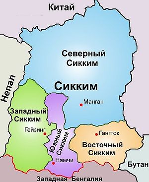 Сикким, карта