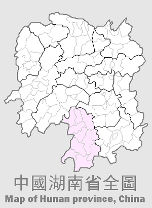 Юнчжоу на карте