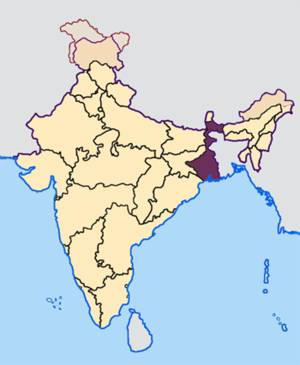 Западная Бенгалия на карте
