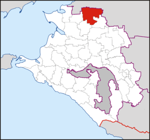 Кущевский муниципальный район на карте