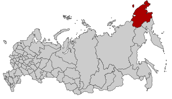 Чукотский автономный округ на карте России