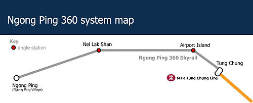 Карта маршрута канатной дороги Нгонпинг 360
