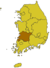 Чолла-Пукто на карте Южной Кореи